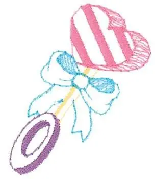 Certified Baby Rattle Embroidery Design