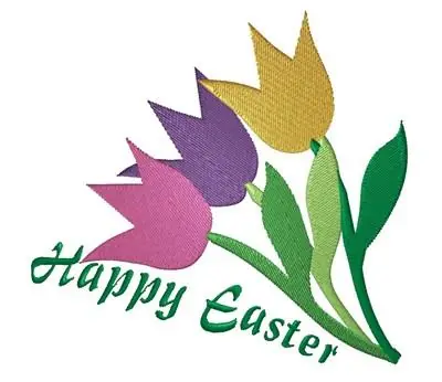 While Supplies Last Easter Tulips Embroidery Design