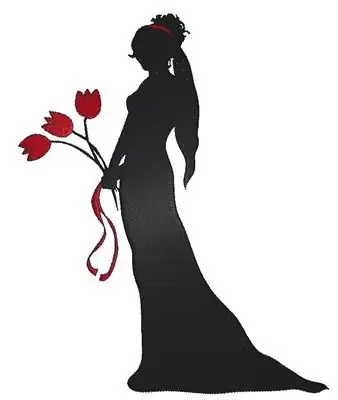 Bride Silhouette Embroidery Design Super Sale