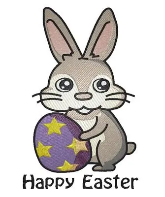 Happy Easter Bunny Embroidery Design Affordable