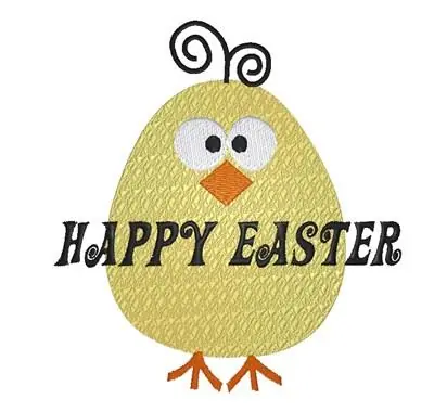 Popular Happy Easter Embroidery Design