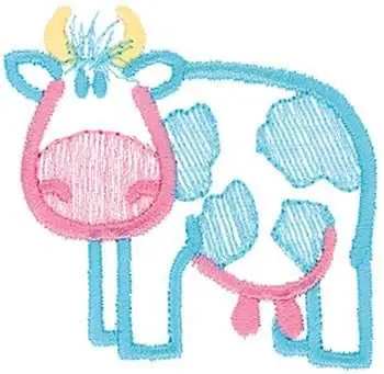 No Minimum Order Cow Embroidery Design