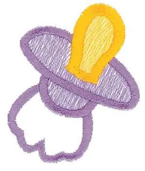 Fresh Stock Baby Pacifier Embroidery Design