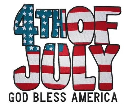 4th of July Embroidery Design Flash Sale