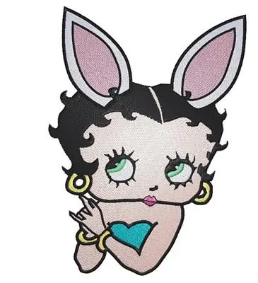 Betty Boop Bunny Embroidery Design Free Shipping
