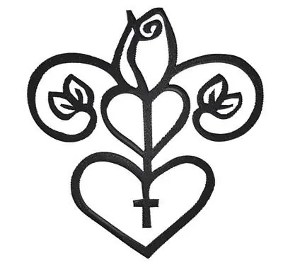 New Release Wedding Heart Cross Embroidery Design