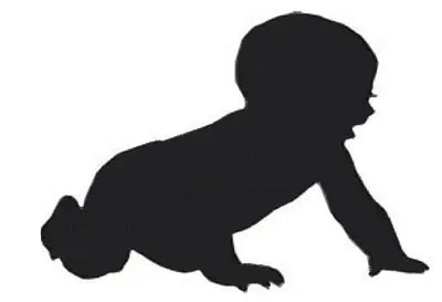 Order Now Crawling Baby Silhouette Embroidery Design