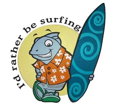 Surfing Shark Embroidery Design Don’t Miss Out