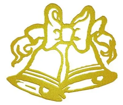 Viral Wedding Bells Outline Embroidery Design