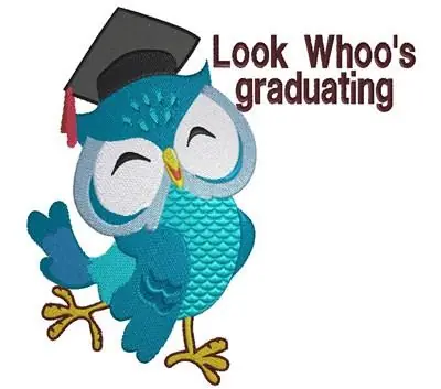 Mega Sale Graduation Owl Embroidery Design