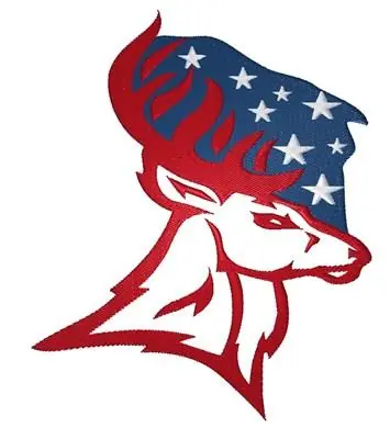 Worldwide Shipping Patriot Deer Embroidery Design