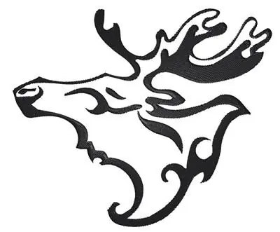 Sale Moose Head Embroidery Design
