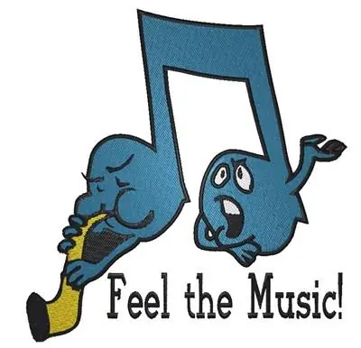 Feel The Music Embroidery Design Bargain