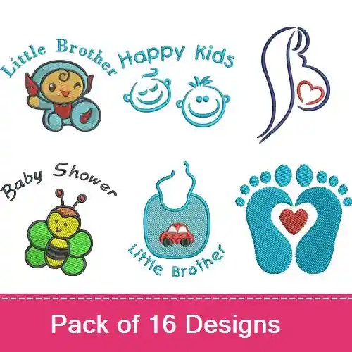 Handmade Baby Shower Delights Embroidery design pack by Favpro Designs, Embroidery Packs on EmbroideryDesigns.com