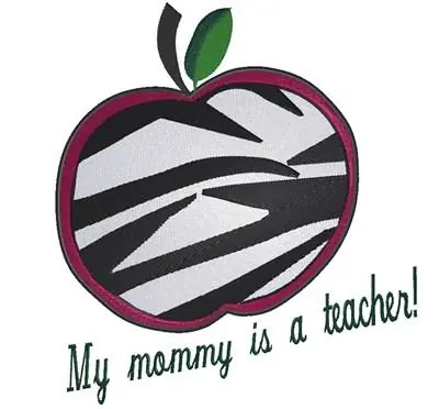 Express Delivery Mommy Is Teacher Embroidery Design