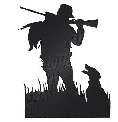 Popular Hunter Silhouette Embroidery Design