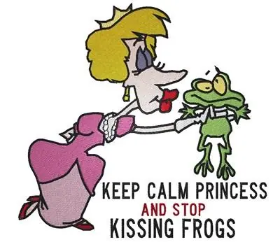 Premium Keep Calm Princess Embroidery Design