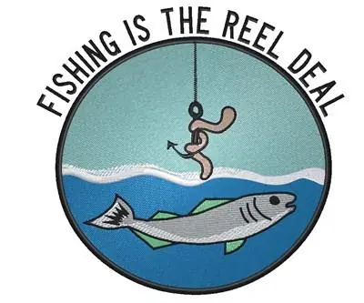 Latest Fishing is the Reel Deal Embroidery Design