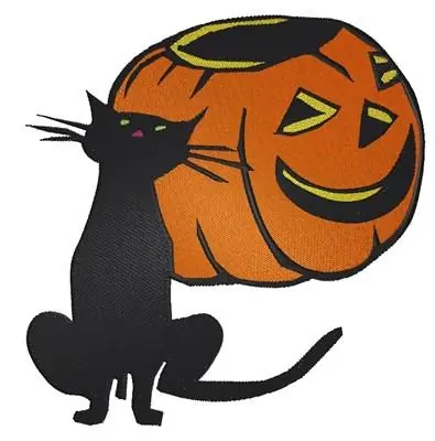 Buy Online Cat And Pumpkin Embroidery Design