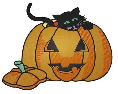 Shop Now Black Cat Pumpkin Embroidery Design