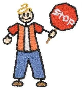 Limited Time Crossing Guard Embroidery Design