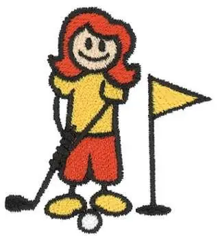 Shop Now Girl Golfer Embroidery Design