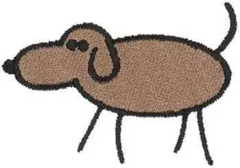 Reduced Price Stick Dog Embroidery Design