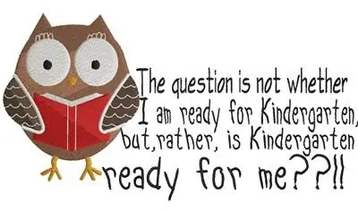 Ready For Kindergarten Embroidery Design Time-Limited