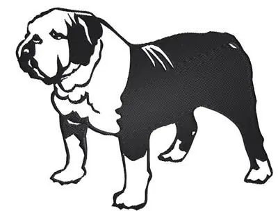English Bulldog Embroidery Design Limited Edition