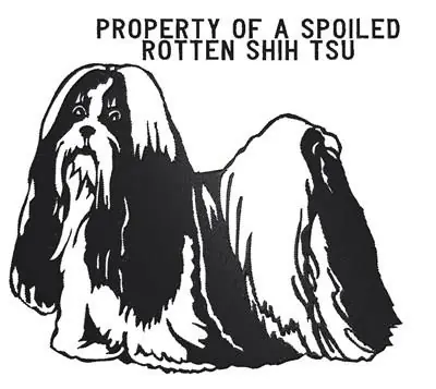 Spoiled Shih Tsu Embroidery Design Clearance
