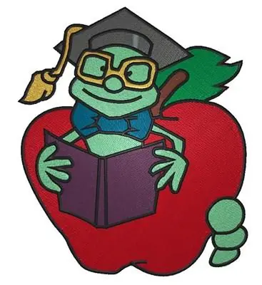 Bookworm Graduate Embroidery Design Clearance