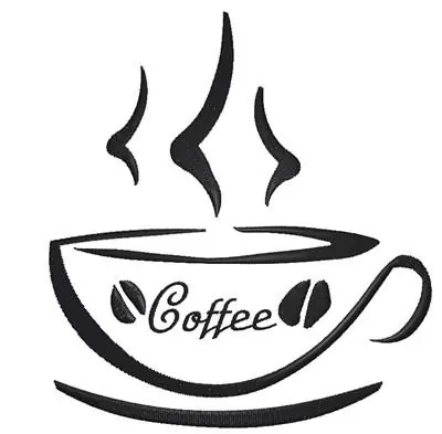 Coffee Cup Embroidery Design Latest