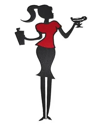 Bulk Order Skinny Girl Logo Embroidery Design