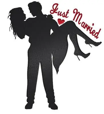 Mega Sale Just Married Embroidery Design