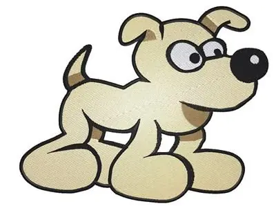 Cartoon Dog Embroidery Design Place Order