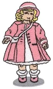 Small Doll Embroidery Design Modern
