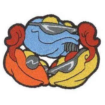 Frog Heads Embroidery Design Authentic
