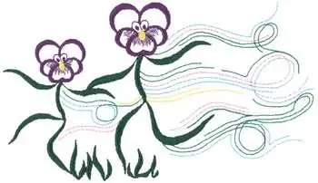 Dancing Pansies Embroidery Design Must Have