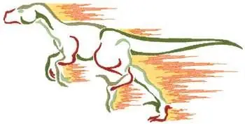Exclusive Dinosaur Outline Embroidery Design