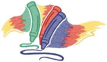 Viral Crayons Embroidery Design