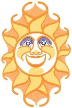 Wholesale Sun Embroidery Design