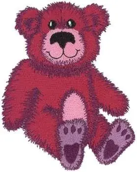 Bulk Order Fuzzy Bear Embroidery Design