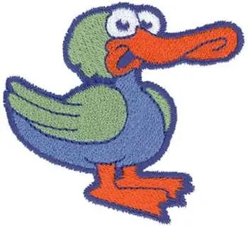Express Delivery Carton Duck Embroidery Design
