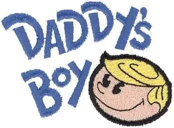 Free Shipping Daddys Boy Embroidery Design