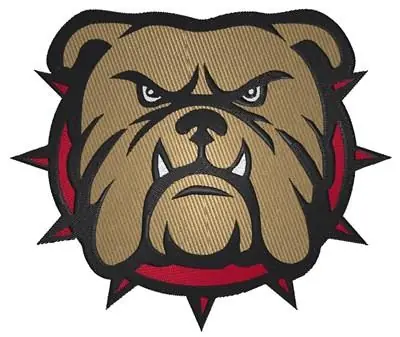 Angry Bulldog Embroidery Design Instant Buy