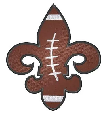 Football Fleur de Lis Embroidery Design Authentic