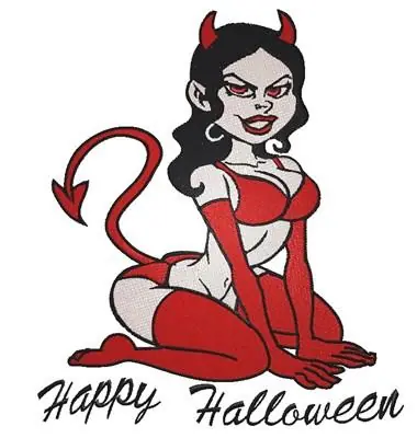 Best Choice Happy Halloween Demon Embroidery Design