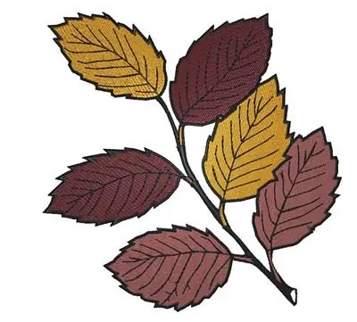 Best Price Autumn Leaf Branch Embroidery Design