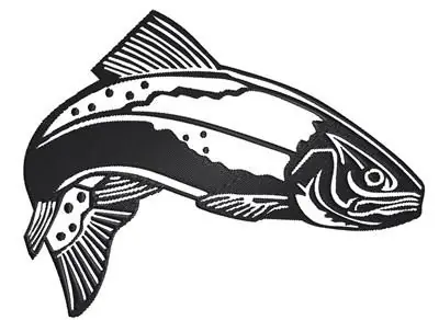 Fish Trout Embroidery Design Free Delivery