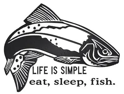 Next Day Delivery Life is Simple Embroidery Design